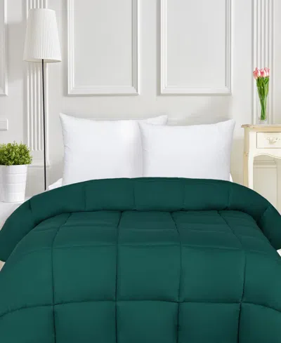 Superior Breathable All Season Down Alternative Comforter, Full In Hunter Green