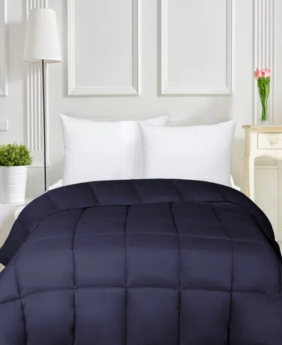 Superior Breathable All Season Down Alternative Comforter, Full In Navy Blue