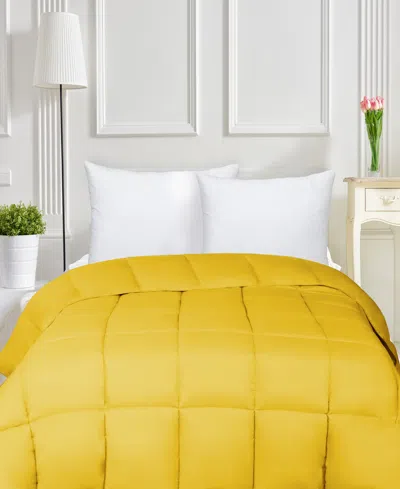 Superior Breathable All Season Down Alternative Comforter, Full In Yellow