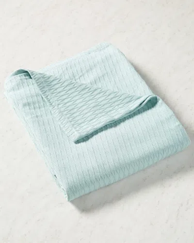 Superior Breathable Ultra-soft All-season Diamond Cotton Blanket In Blue