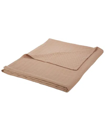 Superior Breathable Ultra-soft All-season Diamond Cotton Blanket In Brown