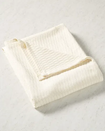Superior Breathable Ultra-soft All-season Diamond Cotton Blanket In White
