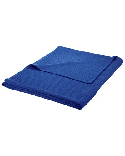Superior Breathable Ultra-soft All-season Diamond Cotton Blanket In Blue