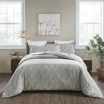 Superior Breighanna Flannel Duvet Cover Set In Charcoal