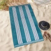 Superior Cabana Collection |100% Cotton Quick Dry Beach Towel In Blue