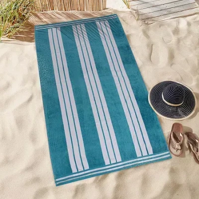 Superior Cabana Collection |100% Cotton Quick Dry Beach Towel In Blue