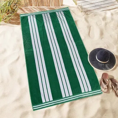 Superior Cabana Collection |100% Cotton Quick Dry Beach Towel In Green