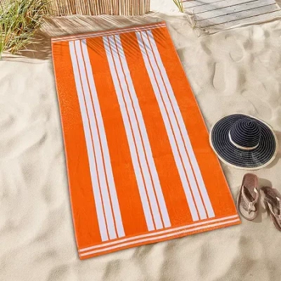 Superior Cabana Collection |100% Cotton Quick Dry Beach Towel In Orange