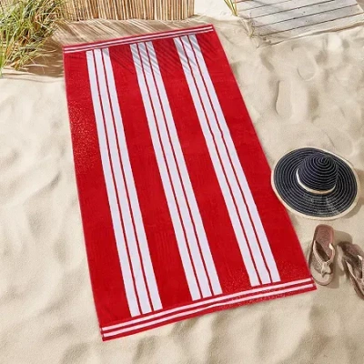 Superior Cabana Collection |100% Cotton Quick Dry Beach Towel In Red