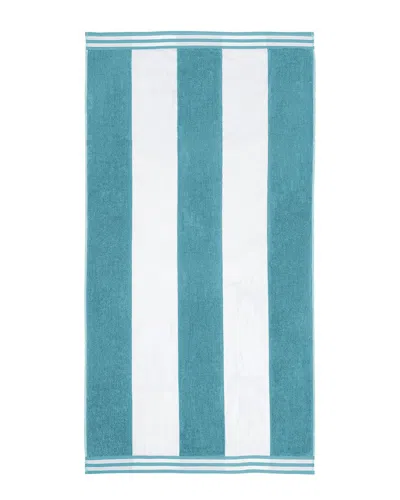 Superior Cabana Stripe Oversized Cotton Beach Towel In Blue