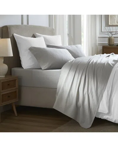 Superior Carmen 100% Cotton Linen Texture Vintage Wash Solid Deep Pocket Percale Sheet Set