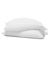 Superior Carmen 100% Cotton Linen Texture Vintage Wash Solid Percale Pillowcase Set In White