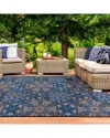 Superior Cassidy Machine Washable Outdoor Rug 5x8 In Blue