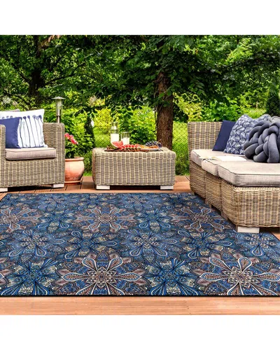 Superior Cassidy Machine Washable Outdoor Rug In Blue