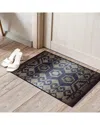 Superior Catori Machine Washable Rustic Indoor Rug In Black