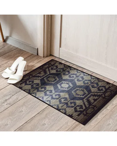 Superior Catori Machine Washable Rustic Indoor Rug In Black