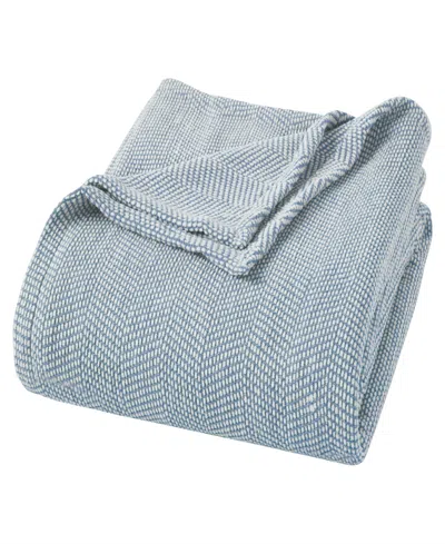 Superior Chevron All Season Comfort Blanket, California King In Blue