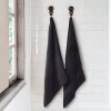 Superior Chevron Collection | 100% Cotton 2-pc. Bath Sheet In Black
