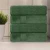 Superior Chevron Collection | 100% Cotton 4-pc. Quick Dry Chevron Bath Towel In Green
