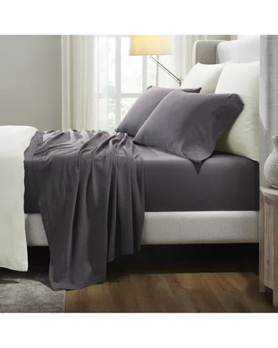 Superior Chloe 100% Cotton Linen Texture Vintage Wash Solid Deep Pocket  Percale Sheet Set
