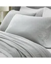 Superior Chloe 100% Cotton Linen Texture Vintage Wash Solid Percale Pillowcase  Set