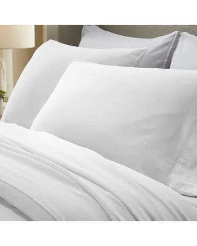 Superior Chloe 100% Cotton Linen Texture Vintage Wash Solid Percale Pillowcase  Set