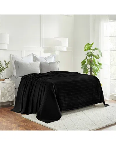 SUPERIOR SUPERIOR CLARA COTTON TEXTURED STRIPED LIGHTWEIGHT WOVEN BLANKET