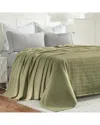 Superior Clara Cotton Textured Striped Lightweight Woven Blanket