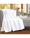 Superior Clara Cotton Textured Striped Lightweight Woven Throw Blanket