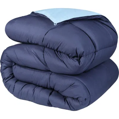 Superior Classic All-season Reversible Down Alternative Comforter In Blue