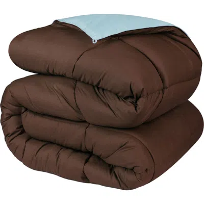 Superior Classic All-season Reversible Down Alternative Comforter In Brown