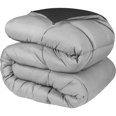 Superior Classic All-season Reversible Down Alternative Comforter In Gray