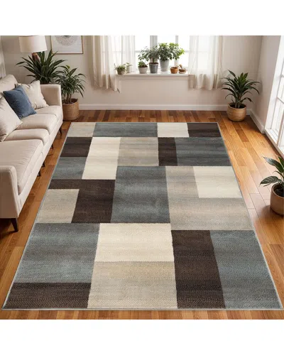 Superior Clifton Modern Patchwork Geometric Rug In Gray