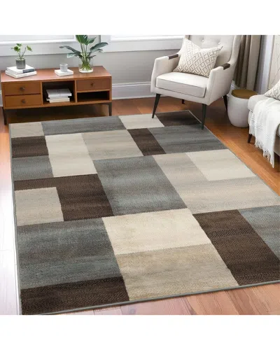 Superior Clifton Modern Patchwork Geometric Rug In Gray