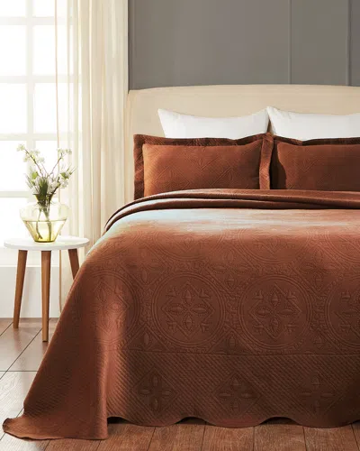 SUPERIOR SUPERIOR COTTON CELTIC CIRCLE MATELASSE BEDSPREAD SET