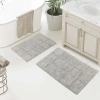 Superior Cotton Checkers 2-pc Bath Bath Rug In Gray
