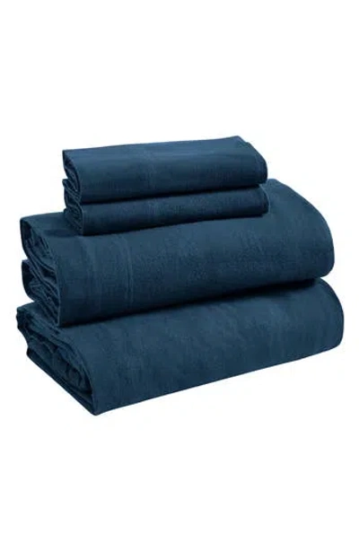 Superior Cotton Flannel Sheet Set In Blue