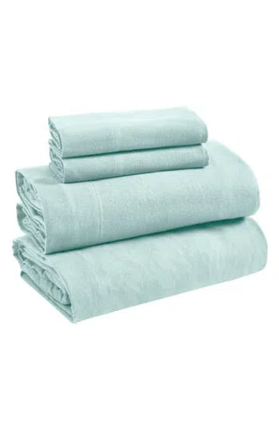 Superior Cotton Flannel Sheet Set In Blue
