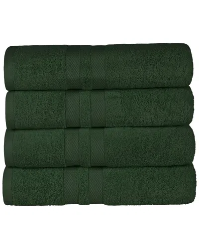 SUPERIOR SUPERIOR COTTON HIGHLY ABSORBENT SOLID 4PC QUICK-DRYING BATH TOWEL SET