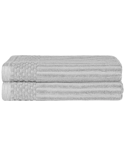 SUPERIOR SUPERIOR COTTON HIGHLY ABSORBENT SOLID AND CHECKERED BORDER BATH TOWEL SET