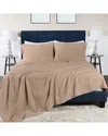 Superior Cotton Linen-blend Deep Pocket 4pc Bed Sheet Set
