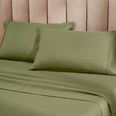 Superior Cotton Rich Blend Heavyweight Blend 1200tc Pillowcase In Green