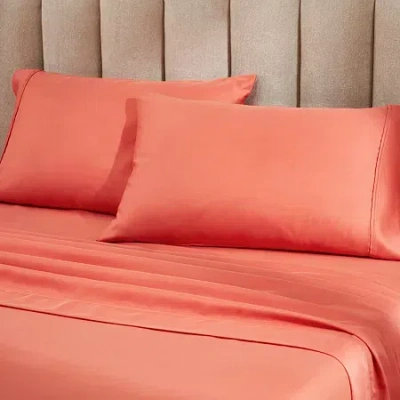 Superior Cotton Rich Blend Heavyweight Blend 1200tc Pillowcase In Orange