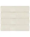 Superior Cotton Solid Highly-absorbent 4pc Luxury Bath Towel Set In Ivory