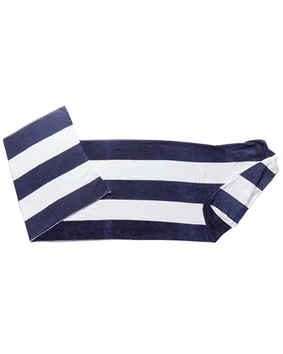 Superior Cotton Standard Size Cabana Stripe Chaise Lounge Chair Cover In Blue