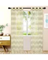 Superior Dalisto Rope Textured Sheer Curtain Set Of 2 With Grommet Top Header In Cream