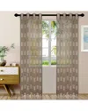 Superior Dalisto Rope Textured Sheer Curtains With Grommet Top Header In Ecru
