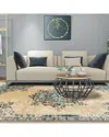 Superior Decklan Machine Washable Traditional Floral Rug In Neutral