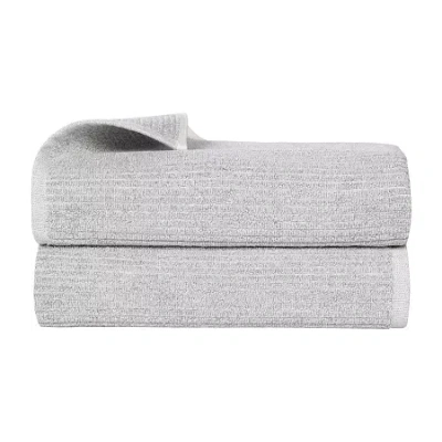 Superior Destin Collection | 80% Cotton 20% Viscose 2-pc. Bath Sheet In Silver