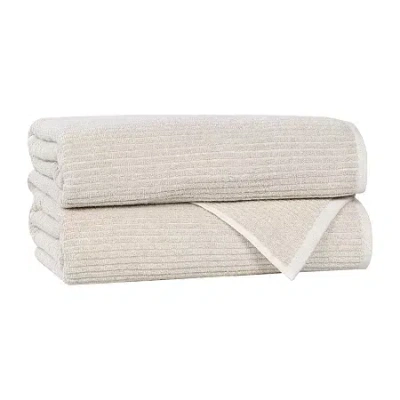Superior Destin Collection | 80% Cotton 20% Viscose 2-pc. Quick Dry Bath Towel In Sand